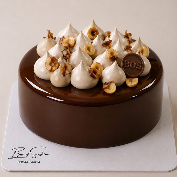 Belgian Chocolate w Hazelnuts & Mocha Mousse Cake